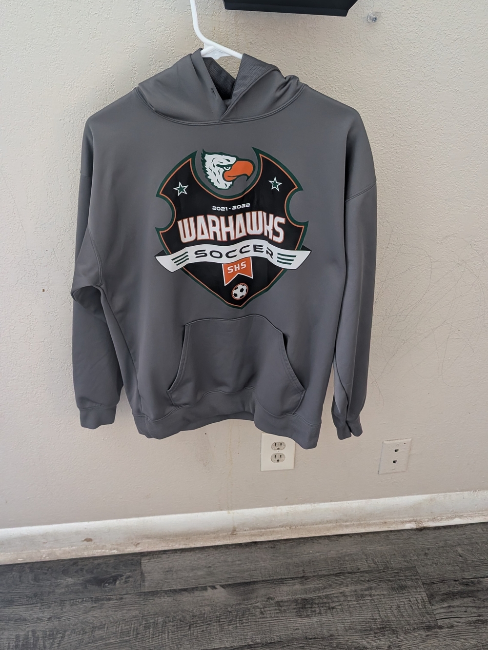 Warhawks Soccer Grey Hooded Pullover Sweatshirt